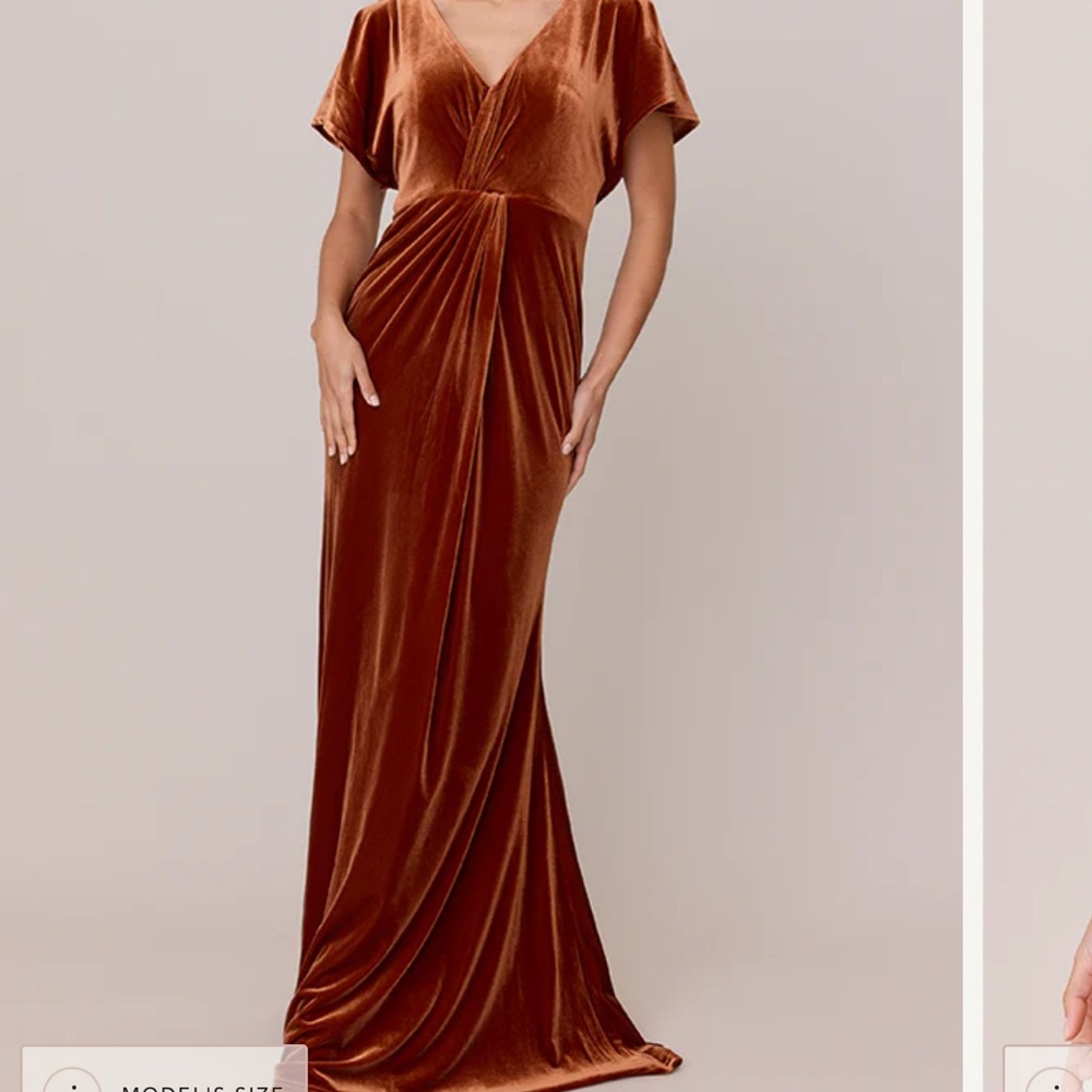 Revelry Orange Dolman Sleeve V-Neck Maxi Gown